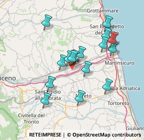 Mappa Pagliare - San Pio X Via Piave, 63078 Spinetoli AP, Italia (6.58063)