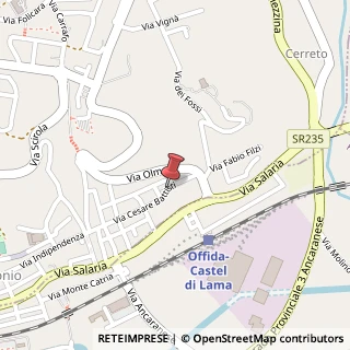 Mappa Via Battisti, 45, 63082 Castel di Lama, Ascoli Piceno (Marche)