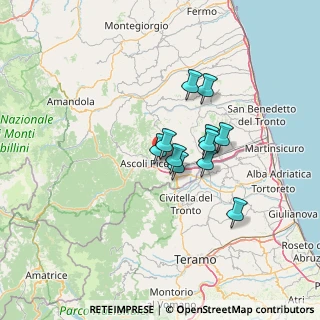 Mappa Via del Giordano, 63100 Ascoli Piceno AP, Italia (9.63)