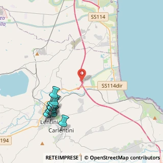Mappa Autostrada Catania - Siracusa, 96016 Lentini SR, Italia (5.59)