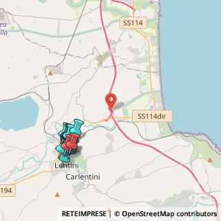 Mappa Autostrada Catania - Siracusa, 96016 Lentini SR, Italia (5.352)