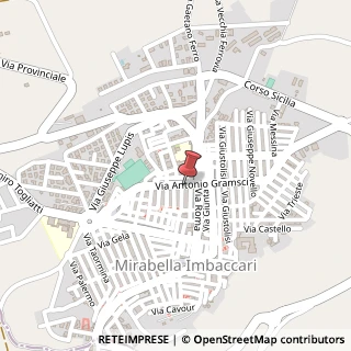 Mappa Via Antonio Gramsci, 82, 95040 Mirabella Imbaccari, Catania (Sicilia)