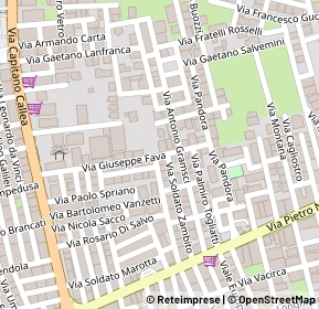Mappa Via Valentino Pittoni, 92026 Favara AG, Italia (0.14615)