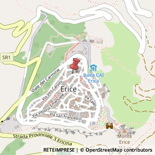 Mappa Via Vito Carvini, 110, 91016 Erice, Trapani (Sicilia)
