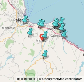 Mappa Via Generale Gaetano Sucato, 90036 Misilmeri PA, Italia (7.05667)