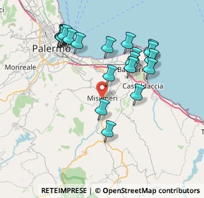 Mappa Via Generale Gaetano Sucato, 90036 Misilmeri PA, Italia (8.3335)