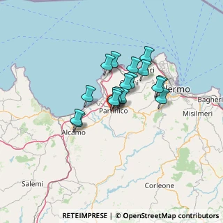 Mappa Via Mutilati Per Servizio, 90047 Partinico PA, Italia (10.39706)