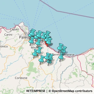 Mappa Via Catania, 90010 Altavilla Milicia PA, Italia (10.734)