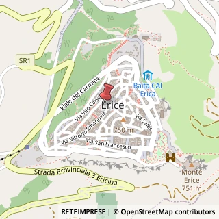 Mappa Vico San Rocco, 1, 91016 Erice, Trapani (Sicilia)