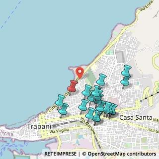 Mappa Via Fra Michele Burgio, 91100 Trapani TP, Italia (1.15)