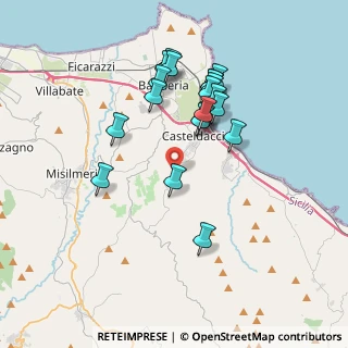 Mappa SP 61, 90014 Casteldaccia PA (3.814)