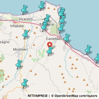 Mappa SP 61, 90014 Casteldaccia PA (5.86938)