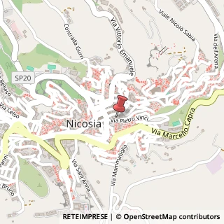 Mappa Via Pietro Da Vinci, 30, 94014 Nicosia EN, Italia, 94014 Nicosia, Enna (Sicilia)