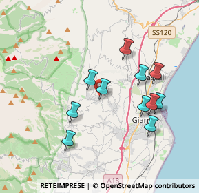 Mappa Via Carone, 95010 Sant'Alfio CT, Italia (3.84091)