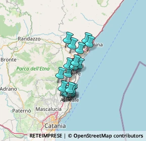 Mappa Via Sacerdote Salvatore Penturo, 95014 Giarre CT, Italia (9.588)