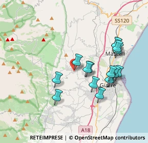 Mappa Via Guglielmo Marconi, 95010 Sant'Alfio CT, Italia (3.90375)