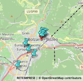 Mappa Via dell'Isarco, 39100 Bolzano BZ, Italia (1.10727)
