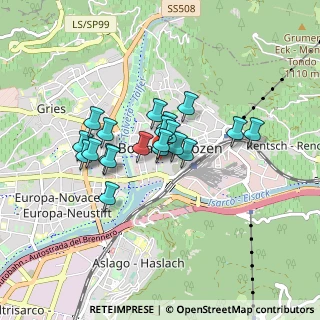Mappa Via dell'Isarco, 39100 Bolzano BZ, Italia (0.593)