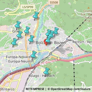 Mappa Via dei Cappuccini, 39100 Bolzano BZ, Italia (0.91667)