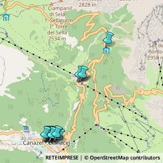 Mappa Stresa de pordoi, 38032 Canazei TN, Italia (1.45556)