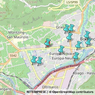 Mappa Via Positano, 39100 Bolzano BZ, Italia (1.07818)