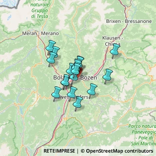 Mappa Via degli Artigiani, 39100 Bolzano BZ, Italia (8.87056)