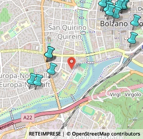 Mappa Poliambulatorio Osteo Physio Center Via Napoli 4 Pian terreno, 39100 Bolzano BZ, Italia (0.7535)