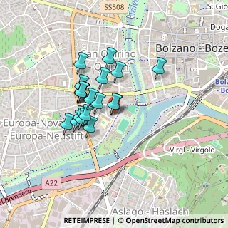 Mappa Poliambulatorio Osteo Physio Center Via Napoli 4 Pian terreno, 39100 Bolzano BZ, Italia (0.323)