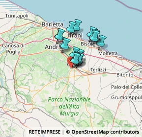 Mappa Via delle Tuberose, 70033 Corato BA, Italia (9.001)