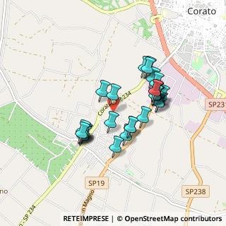Mappa Via delle Tuberose, 70033 Corato BA, Italia (0.78667)