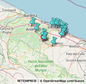 Mappa Via Cisterna Gallina, 70033 Corato BA, Italia (11.552)