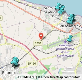 Mappa Via S. Spirito Km. 4.000 Strada Provinciale Bitonto, 70127 Bari BA, Italia (3.5105)
