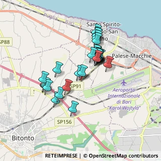 Mappa Via S. Spirito Km. 4.000 Strada Provinciale Bitonto, 70127 Bari BA, Italia (1.55667)