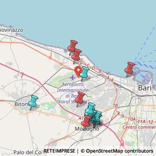 Mappa Aeroporto Internazionale di Bari-Karol Wojtyla, 70123 Bari BA, Italia (4.85867)
