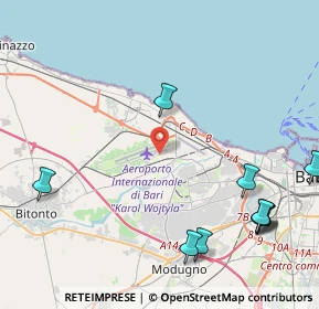 Mappa Aeroporto Internazionale di Bari-Karol Wojtyla, 70123 Bari BA, Italia (7.2865)