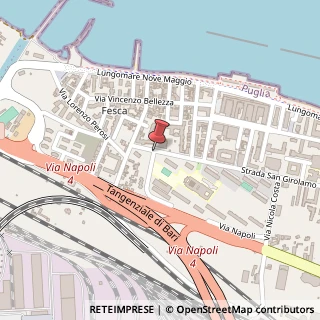 Mappa Via napoli 92, 70123 Bari, Bari (Puglia)