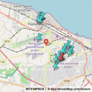 Mappa Via 1° trv. SP Bitonto Aeroporto Palese, 70132 Bari BA, Italia (2.1855)