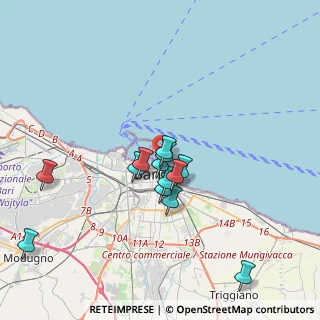 Mappa Piazzale Cristoforo Colombo, 70122 Bari BA, Italia (3.34385)