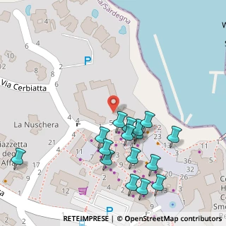 Mappa Piazzetta delle Chiacchere, 07021 Arzachena SS, Italia (0.0625)