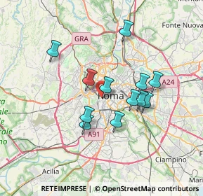 Mappa Via di Porta S. Pancrazio, 00153 Roma RM, Italia (6.17417)