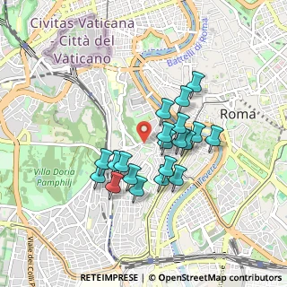 Mappa Via di Porta S. Pancrazio, 00165 Roma RM, Italia (0.7495)