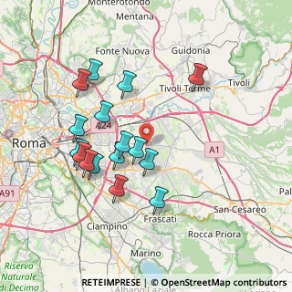 Mappa Via Santa Lucia del Mela, 00132 Roma RM, Italia (7.6225)