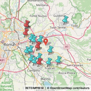 Mappa Via Santa Lucia del Mela, 00132 Roma RM, Italia (7.60778)