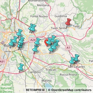 Mappa Via Montagnareale, 00132 Roma RM, Italia (8.6355)