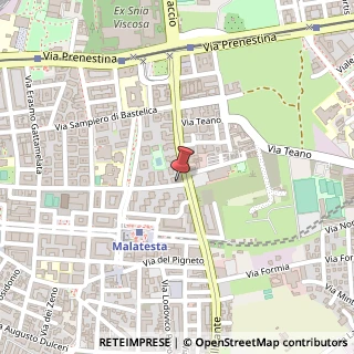 Mappa Via Luchino dal Verme, 191, 00176 Roma, Roma (Lazio)