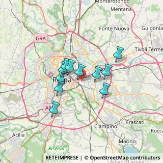 Mappa Via Lanzone da Corte, 00176 Roma RM, Italia (5.30455)