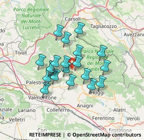 Mappa Contrada Le Morre, 00021 Affile RM, Italia (11.0245)