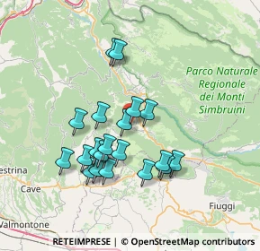 Mappa Contrada Le Morre, 00021 Affile RM, Italia (6.7425)