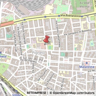 Mappa Via Alberto da Giussano, 62e, 00176 Roma, Roma (Lazio)