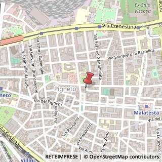 Mappa Via Anghiari, 9, 00176 Roma, Roma (Lazio)